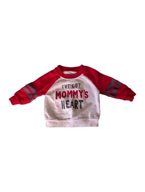 Carter's Red and White 'I've Got Mommy's Heart' Pullover Sweatshirt